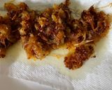 A picture of step 3 of French onion pasta salad.