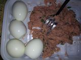 Spicy scotch eggs