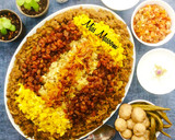 عکس مرحله 3 از دستور عدس پلو کته ای با آب مرغ