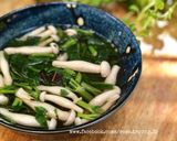 Hình bước làm 5 của món Canh Rau Tập Tàng Nấu Nấm Linh Chi Trắng
