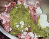 A picture of step 2 of Greeny mutton chop🍽️.