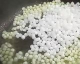 A picture of step 1 of Sago Halwa.