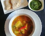 A picture of step 8 of Potato and peas curry.