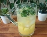 A picture of step 4 of Mango Mojito 🥭🍋🧊🌿🍋🥭.