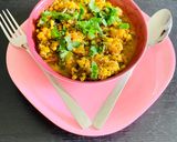 A picture of step 4 of Masala Moong in cooker.