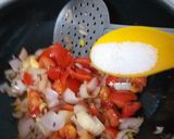 A picture of step 6 of Kadai Paneer.