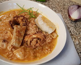 Foto del paso 16 de la receta: Arroz caldoso con Pescado, Pulpitos y Calamar