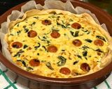 Foto del paso 5 de la receta Quiche de queso, espinacas, tomates cherry y más cositas ricas!! sin lactosa 💃