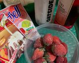 Foto langkah ke 1 dari resep Puding Merah Putih (Strawberry Lychee).