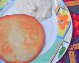 A picture of step 6 of Rabri with Malpua.