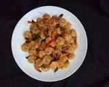 Foto langkah ke 6 dari resep Tumis Udang Paprika Wijen.
