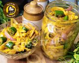 A picture of step 4 of Instant Raw Mango Pickle Aam Ki Kachri.