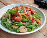 Foto langkah ke 5 dari resep Tumis Buncis Udang.