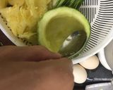 Hình bước làm 3 của món Tôm nhồi bí đỏ