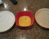 A picture of step 2 of Parmesan crusted COD.