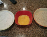 A picture of step 2 of Parmesan crusted COD.