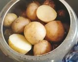 A picture of step 1 of Singhare ki poori (singhare aata ki puri/ water chestnut flour).