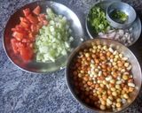 A picture of step 1 of Chatpata(spicy lentil mixture).