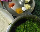 A picture of step 1 of Fenugreek leaves Paratha.