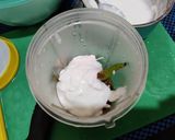 A picture of step 1 of Dahi chicken.