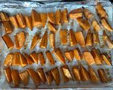 A picture of step 5 of Crispy Tofu with Sweet Potatoes.