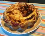 Une image de l'étape 9 de Flan pâtissier à la vanille et pêches de vigne pâte brisée vanille.