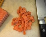 A picture of step 2 of Raw Salmon Pizza with Cheese and Nori.