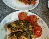 A picture of step 5 of Baked Chicken pesto.
