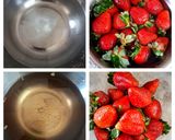 A picture of step 1 of Strawberry shots.