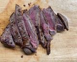 A picture of step 4 of Garlic fried rice with sliced grilled beef sirloin.