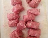 A picture of step 1 of Pappardelle with Sausage and Leek Ragù.