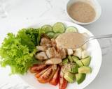 Cara Membuat Salad with creamy sesame dressing 4