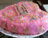 A picture of step 11 of Red velvet fondant cake.