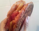 Foto del paso 16 de la receta: Arepa de Zanahoria 🥕con relleno hawaiano!!!😜😜😜🍘🧀🥓🍍🍘
