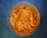 A picture of step 3 of Rajasthani Laal Maas.