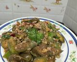 รูปขั้นตอนการทำที่ 4 ของ มะเขือยาวผัดหมูสับ