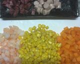 Hình bước làm 1 của món Cơm chiên dương châu