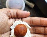 A picture of step 7 of Double meetha(dryfruits stuffed gulabjamun stuffed rasgulla).