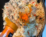 Foto del paso 4 de la receta: Arroz con cuerpos, gambas rojas y filete de cerdo
