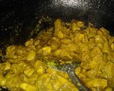 A picture of step 4 of Chicken masala kaleji.