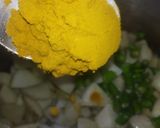 A picture of step 6 of Methi bunda.