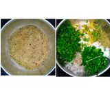 A picture of step 2 of Roti Thalipeeth.