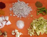 A picture of step 2 of Striped pear gourd or Pointed Gourd(parval) Curry.
