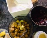 A picture of step 1 of Beetroot Hummus.