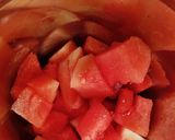 A picture of step 1 of Watermelon chuski.