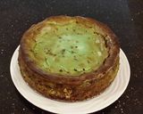 A picture of step 19 of Mint Chococolate Chip Cheesecake with a Fudge Brownie Crust.