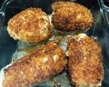 A picture of step 5 of Chicken Cordon Bleu.