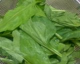 A picture of step 6 of Palak gosht.
