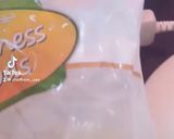 A picture of step 1 of Besan k laddu.