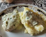 Foto del paso 5 de la receta: Bife de pollo al verdeo con puré